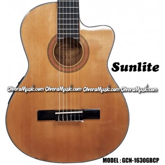 SUNLITE 1600 Series 4/4 Classical Guitar Cutaway w/Passive Pre-Amp - Natural