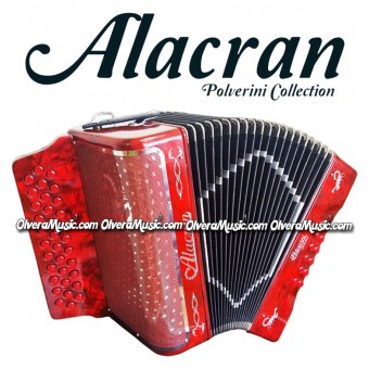 ALACRAN Deluxe Acordeón de Boton - Rojo