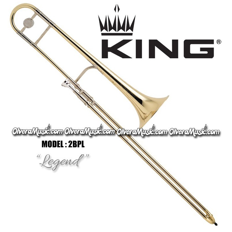 King 2B Legend Professional Tenor Trombone with Dual Bore and Yellow Brass  Bell - Clear Lacquer