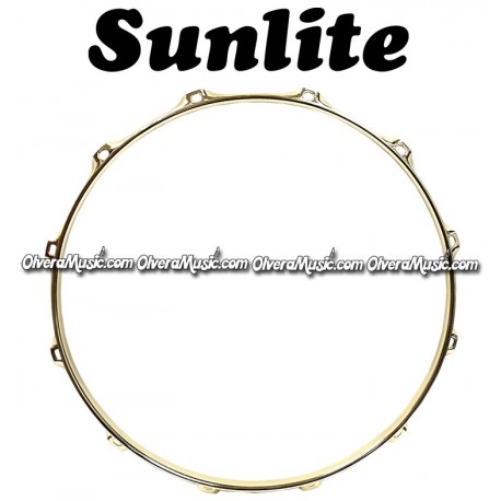 SUNLITE Brass Plated Top Snare Hoop - 10 Lug