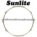 SUNLITE 14" Brass Plated Top Snare Hoop 10-Lug