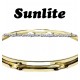 SUNLITE 14" Brass Plated Bottom Snare Hoop - 12 Lug