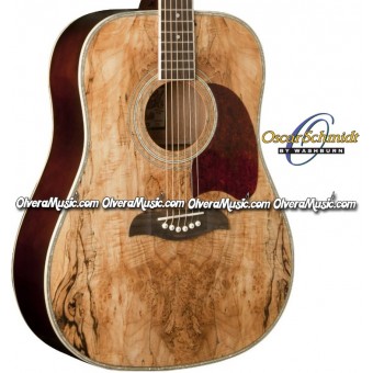 OSCAR SCHMIDT by Washburn Dreadnought Acoustic Guitar - Spalted Maple