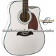 OSCAR SCHMIDT by Washburn Dreadnought Acoustic-Electric Guitar - White