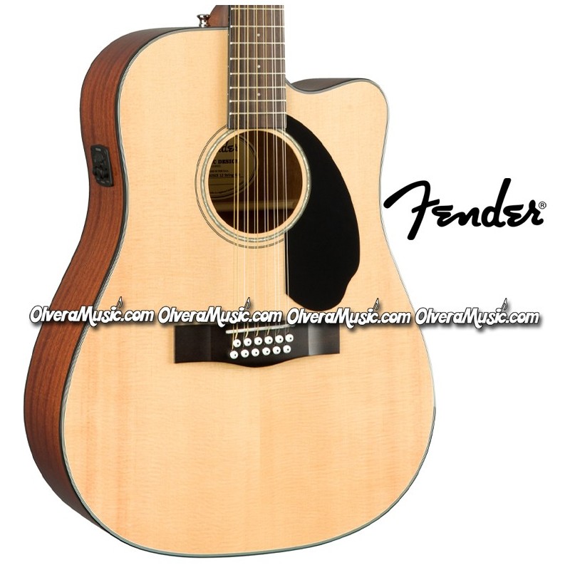 FENDER 12-String A/E Guitar - Natural - Olvera Music