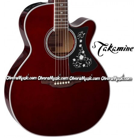 TAKAMINE NEX-Body Acoustic/Electric Guitar - Wine Red