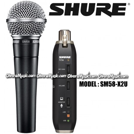 SHURE Micrófono Vocal c/Adaptador USB