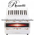 ROSSETTI Piano Accordion 12-Bass / 25-Key - White