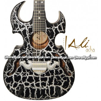 ALI ACHA 12-String Guitar Violin F-Hole Design - Black