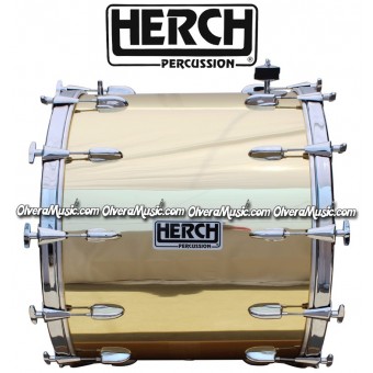 Herch 20x24 Bass Drum Gold Color Solid w/10-lugs