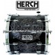 Herch 22x24 Bass Drum Compass Design Black Color 12-Lug