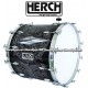 Herch 22x24 Tambora Diseño de Compas Color Negra/Grabada 12-Afinadores