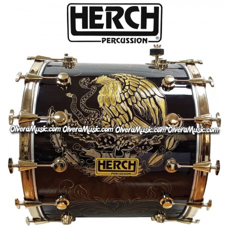 Herch 20x24 Bass Drum Black/Chrome Color Combination w/Engraving