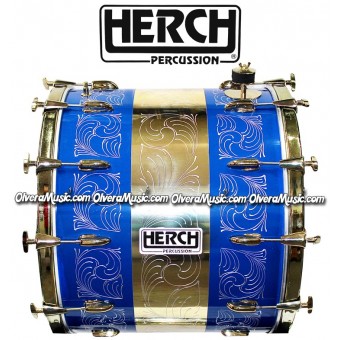 Herch 20x24 Tambora Diseño Sol Azteca Grabada/Combinada 10-Afinadores