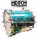 Herch 20x24 Tambora Diseño de Compas/Grabada/Color Turquesa