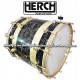 Herch 22x24 Bass Drum Engraved Compass Design Black Color 12-Lug