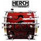 HERCH Bass Drum 20x24 Scorpion Design - Red