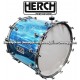 Herch Bass Drum 20x24 Turquoise Blue with Compass Design