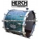 Herch 24x20 Bass Drum Compass Design Chameleon/Green Color Effect 12-Lugs