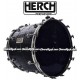 Herch (JUNIO1) 20x24 Metal Bass Drum w/Threaded Metal Imprint Design - New Model