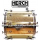 HERCH 20x24 Bass Drum Gold Color w/Aztec Sun Engraving 12-Lug