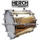HERCH Bass Drum 20x24 Gold Color Compass Design 12-Lug