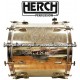 HERCH Bass Drum 20x24 Gold Color w/Aztec Sun Engraving 12-Lug