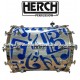 HERCH Bass Drum 24x24 Chrome w/Music Note Design 12-Lug
