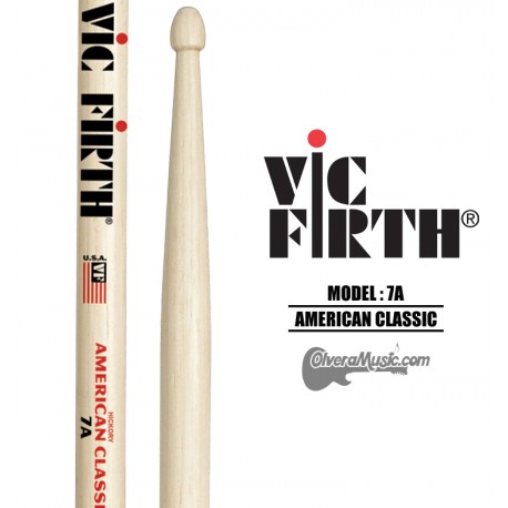 Vic Firth (7AW) American Classic Wood Tip Drumsticks