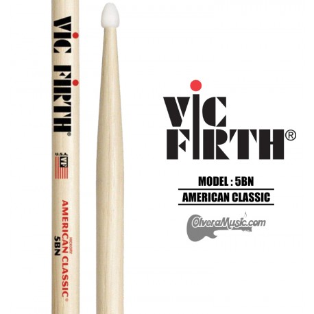 Vic Firth (5BN) American Classic Nylon Tip Drumsticks