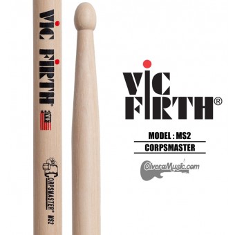 Vic Firth (MS2) Corpsmaster Marching Snare Sticks - Wood Tip