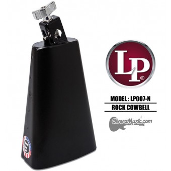 LP Rock Cowbell - 8", Mountable, Black Finish
