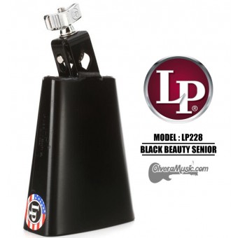 LP Black Beauty Senior Cowbell - 5.5". Mountable, Black Finish