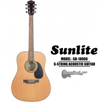 SUNLITE Guitarra Acustica de 6 Cuerdas - Natural