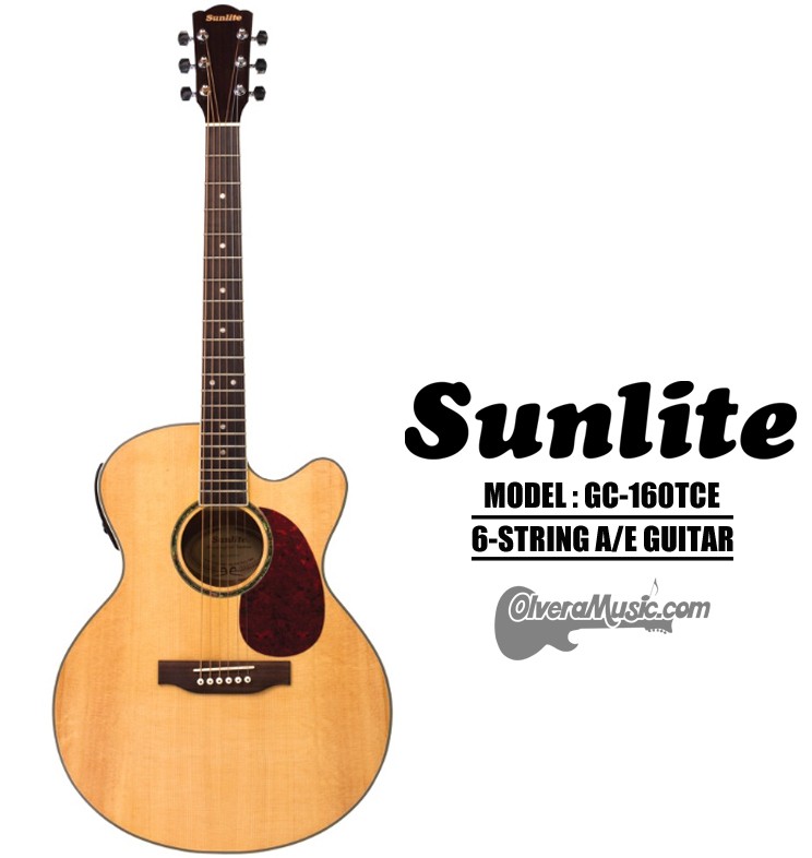 SUNLITE Ful Sized A/E Guitar Cutaway w/EQ Slim Body - Olvera Music