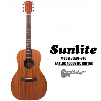 SUNLITE Full Sized Parlor Acoustic 6-String Guitar