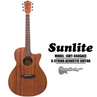 SUNLITE Guitarra Acustica de 6 Cuerdas c/EQ