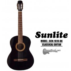 SUNLITE Guitarra Clásica de 6 Cuerdas - Negra