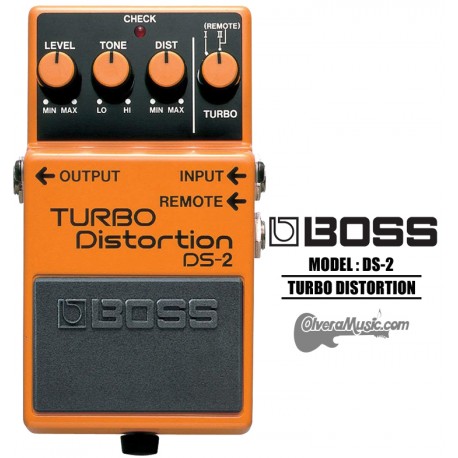 BOSS Turbo Distorsión c/Remote Turbo Pedal de Efectos para Guitarra