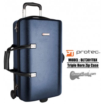 PROTEC Single/Double/Triple Horn Zip Case - Blue