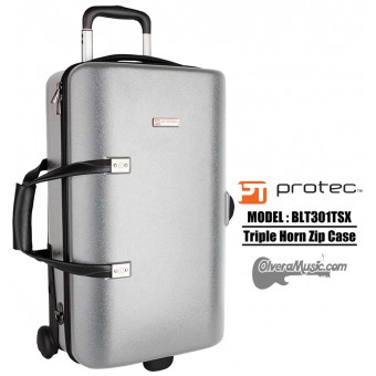 PROTEC Single/Double/Triple Horn Zip Case - Silver