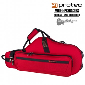 PROTEC PRO PAC Case-Contoured Alto Saxophone - Red