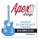 APEX "Hyper Ellipticals Cryos" Cuerdas p/Bajo Quinto - Acero