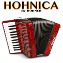 HOHNICA by Hohner Piano Accordion 12 Bass - Pearl Red