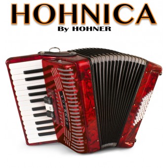 Hohnica by Hohner (1304) 26-Key Piano Accordion - Red