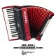 HOHNER Bravo III 96 Piano Accordion 7-Registers - Pearl Red