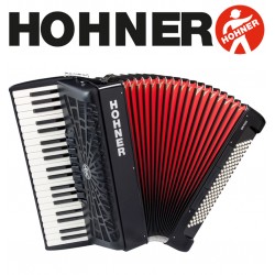 HOHNER Bravo III 120 Piano Accordion 7-Registers - Jet Black - Olvera Music