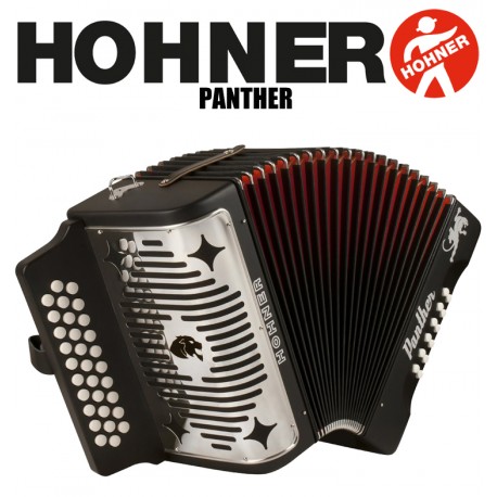 HOHNER Panther Button Accordion - Black - Olvera Music
