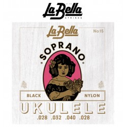 LABELLA Soprano Ukulele - Black Nylon Strings