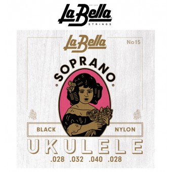 LaBella (15) Black Nylon Soprano Ukulele Strings